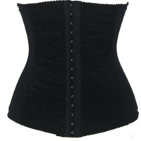  woman corset black lace cotton corset  - Thumbnail 1