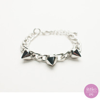 Third Time's The Charm Spike Bracelet (Silver)