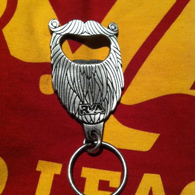 Rva beard league bottle opener keychain