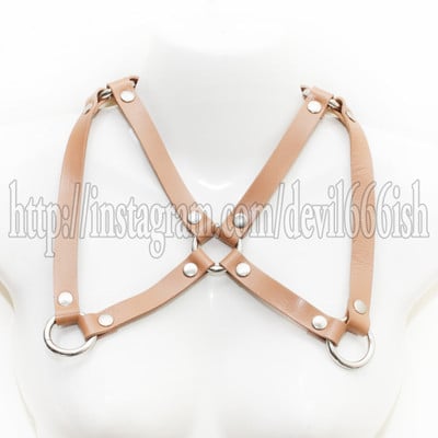 Leather harness Necklace(caramel)