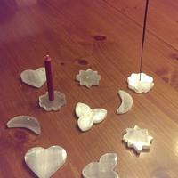 Misc - Incense Holder - Selenite - Thumbnail 1