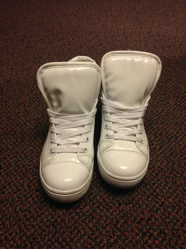 white high top sneakers (US size 6)