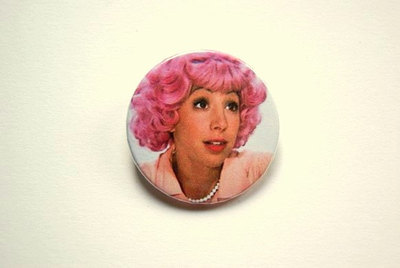 Grease Pink girls - Frenchy - pinback button, magnet or clip 1.5 Inch (38mm)