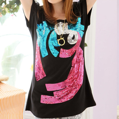 Oversized Sequin Bow Shirt 