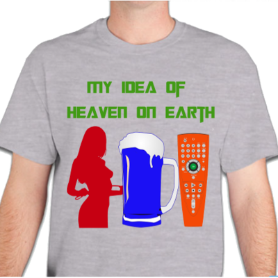Heaven on earth men's basic t shirt