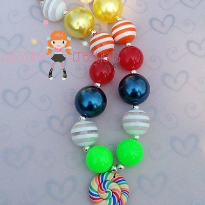 Lollipop chunky necklaces perfect photo props for girls