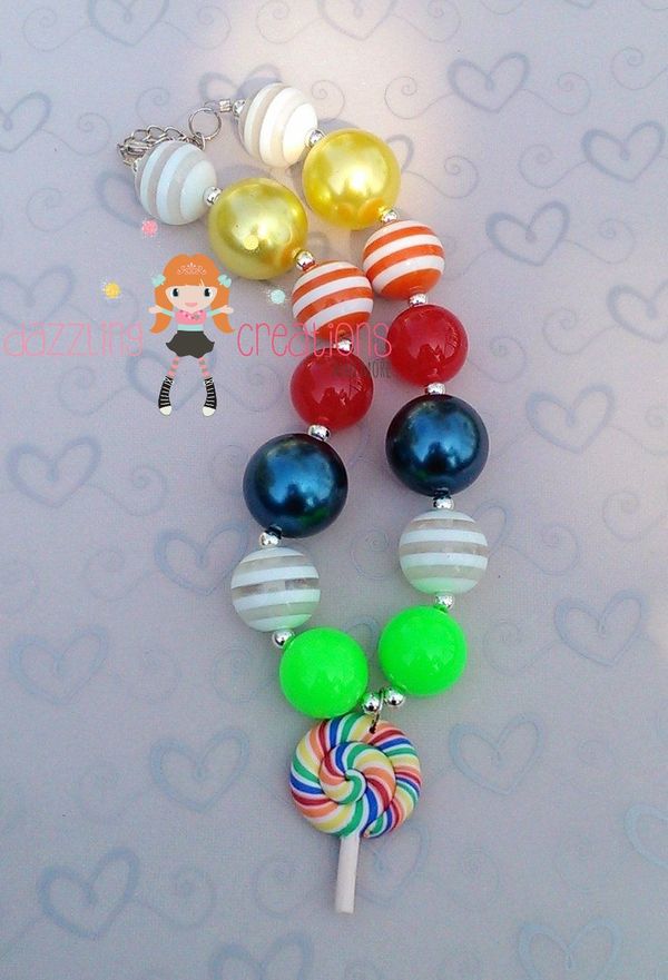 Lollipop Chunky Necklaces Perfect Photo props for girls