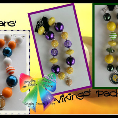 Football chunky necklaces