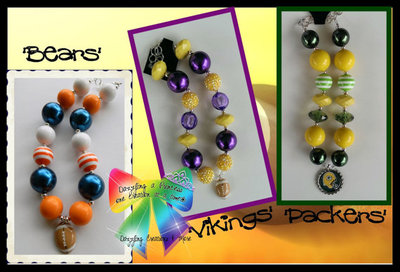 Football chunky necklaces