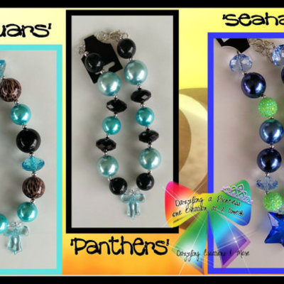 Football chunky necklaces