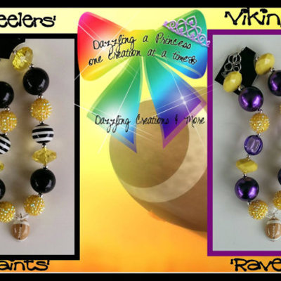 Football chunky necklaces