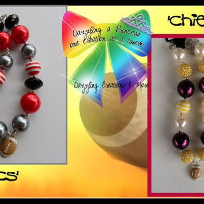 Football chunky necklaces
