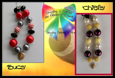 Football chunky necklaces