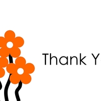 "Thank You" mini-card - Flower Power 1 - (For a Great Job) - Thumbnail 1