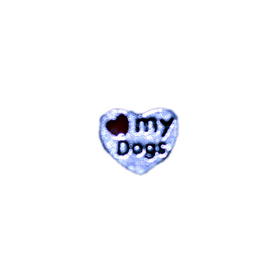 "love my dog" heart charm