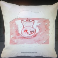 Pillows Pink unicorn or Pink pig - Thumbnail 1