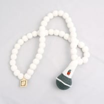 Microphone Crochain - White