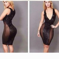 See threw leather dress - Thumbnail 1