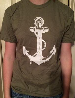 Lt. Olive Be Brave Anchor Shirt