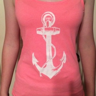 Heather pink be brave anchor tank