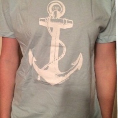 Lt. blue be brave anchor shirt