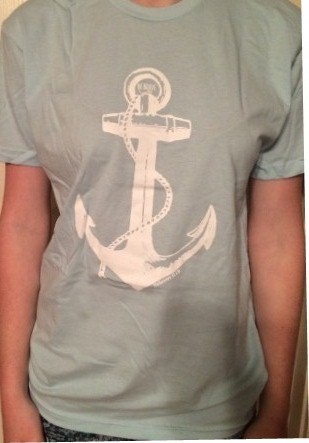 Lt. Blue Be Brave Anchor Shirt