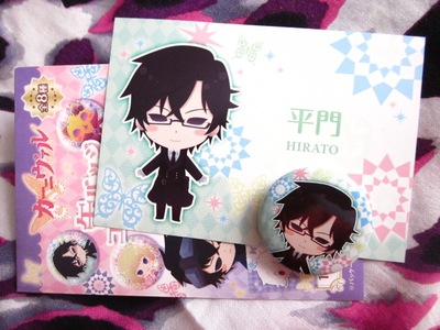 Karneval - Mikanagi Touya - Pin Badge + Card - Hirato / Tsukumo / Nyan Perona