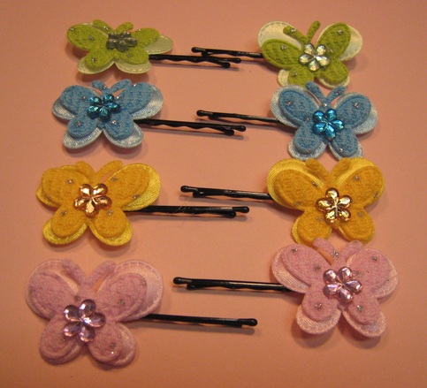 Sparkly Butterfly Hair Clips