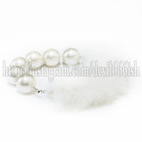 Fluffy X Pearl necklace - Thumbnail 1