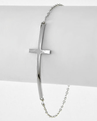 Mary - Cross Bracelet Silver