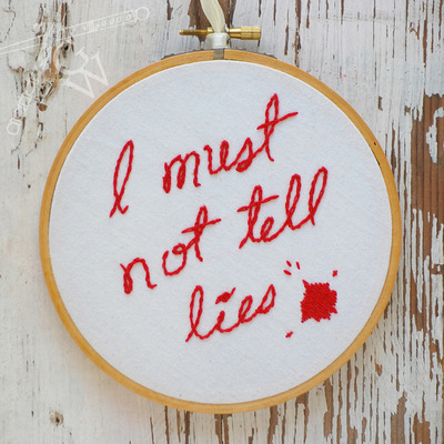 I must not tell lies hoop