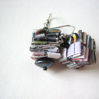 Stacked Shiny Floating Saucers Eco Earrings - Thumbnail 3