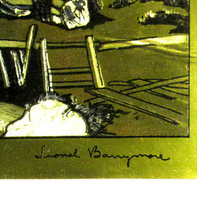 Lionel barrymore gold point mogu etching