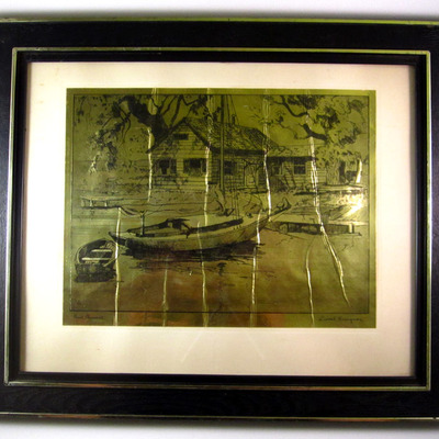 Lionel barrymore gold point pleasant etching