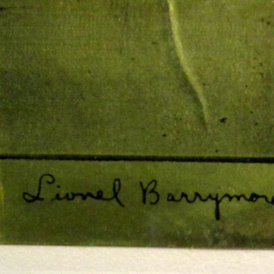 Lionel barrymore gold point pleasant etching