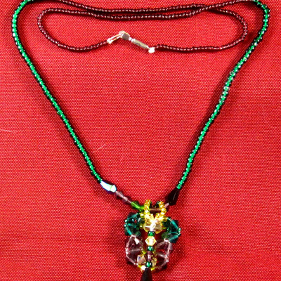 Mardi gras blass bead necklace