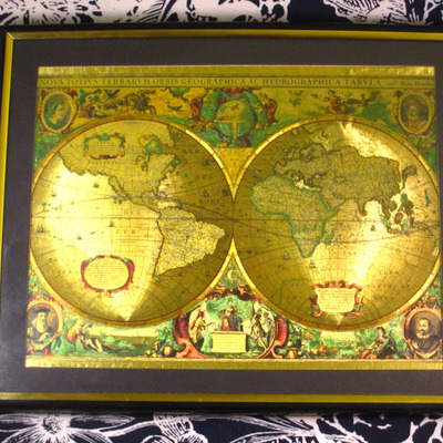 Hondio gold foil map