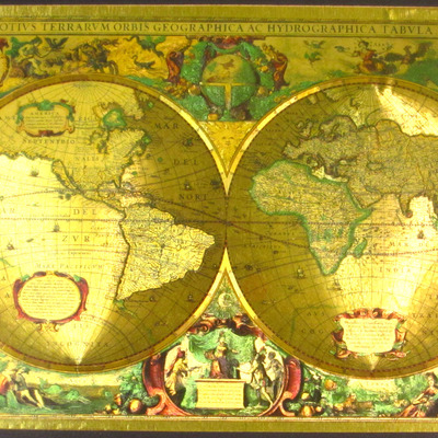 Hondio gold foil map