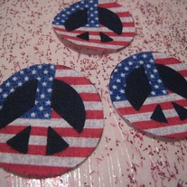 Peace Sign Flag Patches