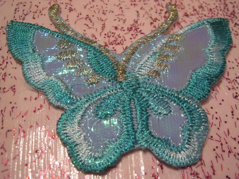 Teal Butterfly Patches