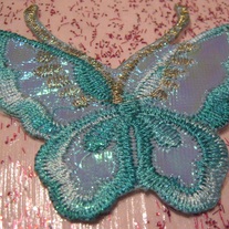 Teal Butterfly Patches