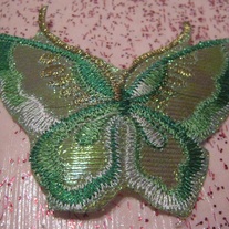 Green Butterfly Patches