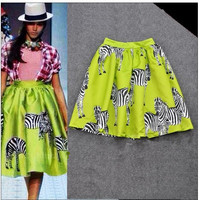 Zebra flare skirt - Thumbnail 2