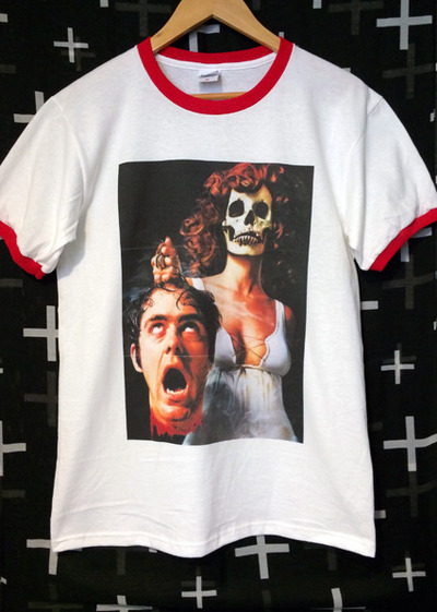 OFF WITH YOUR HEAD UNISEX RINGER T-SHIRT.