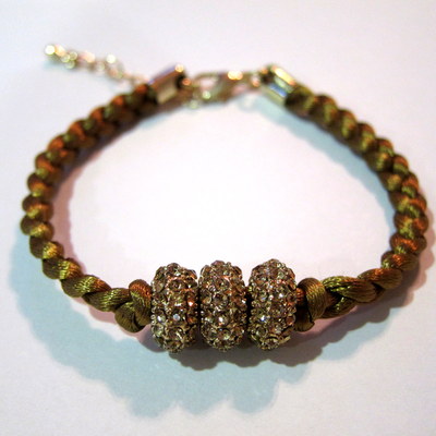 Riley- rope rhinestone bracelet - Thumbnail 4