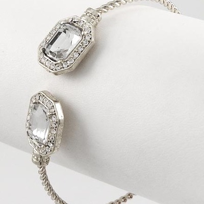 Gabrielle- double square silver cuff