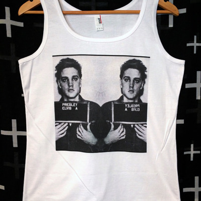 Elvis presley mugshot tank top