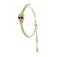 Dakota- Metal Drawstring Skull Bracelet - Thumbnail 1