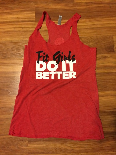Girls Red Tanks - B&W / Fit Girls