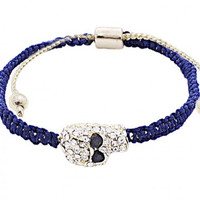 Dakota- Metal Drawstring Skull Bracelet - Thumbnail 2